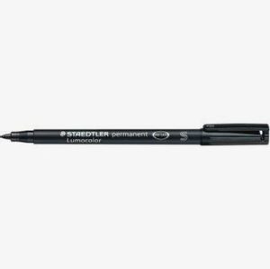 Set of 10 Lumocolor Permanent Markers 0.4mm Black