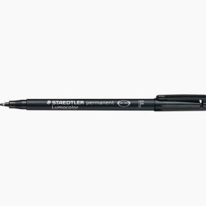 Set of 10 Lumocolor Permanent Markers 0.6mm Black
