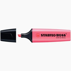 Set of 10 STABILO BOSS Pink Chisel Tip Highlighters