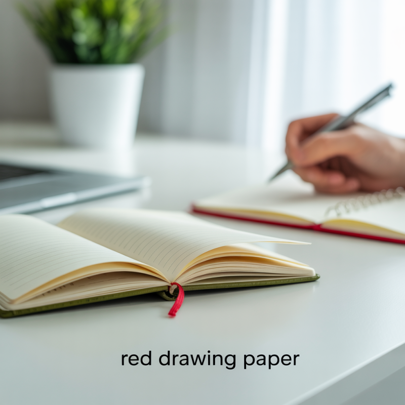 Set of 10 red colored drawing sheets, 50x65 cm, 160 gsm – Image 2