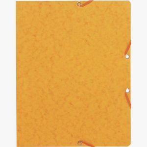 Lot de 10 chemises sans rabat à élastiques en carte lustrée, jaune