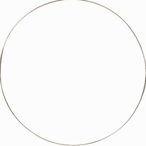 Set of 10 copper metal rings, 15 cm diameter