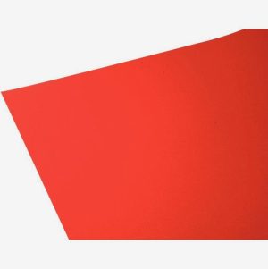 Set of 10 red colored drawing sheets, 50x65 cm, 160 gsm