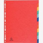 Jeu de 12 intercalaires en carte lustrée 400g, format A4+