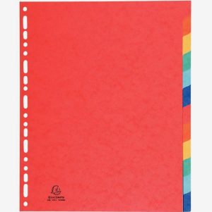 Jeu de 12 intercalaires en carte lustrée 400g, format A4+