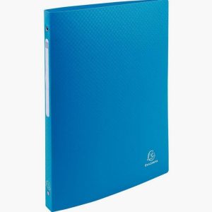 Classeur 4 anneaux 15mm Polypropylène Bleu clair A4 OPAK