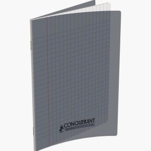 Conquerant Grey Notebook, 96 Sheets, 17x22cm, 90gsm, Seyès Ruled