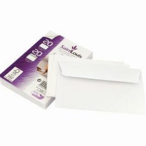 Set of 20 envelopes (82x128mm) paired with 20 blank business cards (90x140mm)