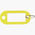 Set of 20 Yellow Key Tags with Labels