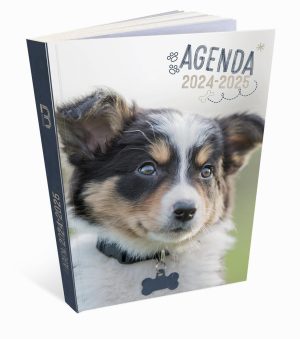 School Planner Dog Paperback 12x17cm Academic Year 2024-2025