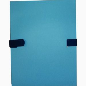 Chemise extensible à sangle velcro qualité toilée format 24x32 cm bleu