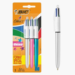Lot de 3 stylos à bille 4 couleurs gradient
