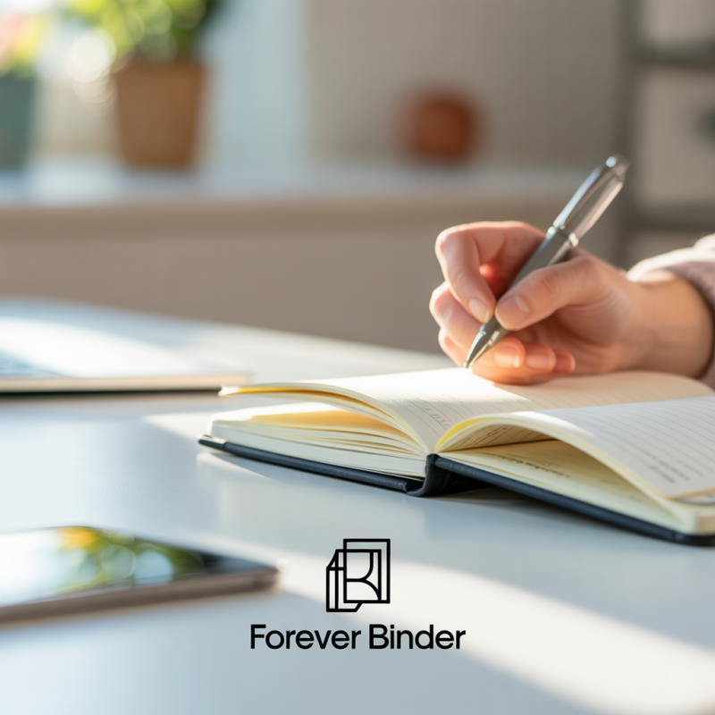 Eco Binder FOREVER, recycled paper, 4 cm spine, green – Image 3