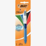 Blister d'un stylo 4 couleurs pointe moyenne