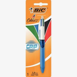 Blister d'un stylo 4 couleurs pointe moyenne
