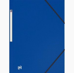 Opaque Polypropylene 3-Flap Folder with Elastic Closure MEMPHIS, Blue Color, 5/10 Thickness