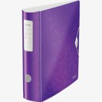Classeur à levier en polypropylène Leitz WOW Active 180°, dos 75 mm, violet