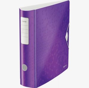 Classeur à levier en polypropylène Leitz WOW Active 180°, dos 75 mm, violet
