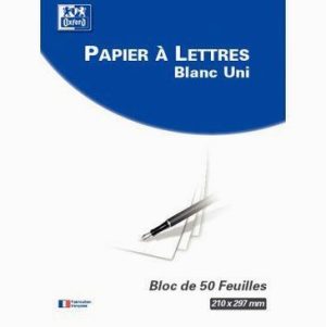 A4 White Writing Pad, 50 Sheets, 80gsm Plain Paper
