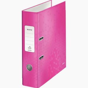 180° Lever Arch File WOW, 80mm Spine, Pink