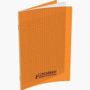 Conquerant Orange Notebook, 48 Sheets, 17x22 cm, 90gsm, Seyès Ruled