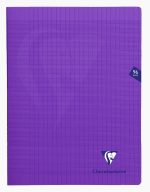 Clairefontaine Polypro Stapled Notebook 24x32cm 96 Sheets Seyès Ruled Purple
