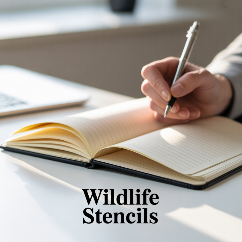 Set of 6 A4 Plastic Stencils, Wild Animal Designs – Image 2