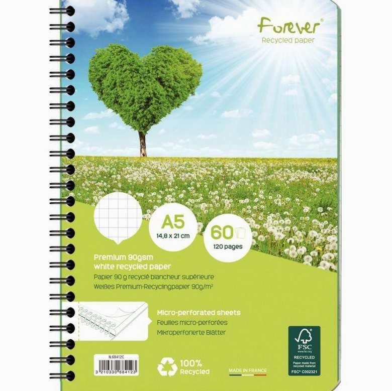 Clairefontaine Assorted Colors Notebook, 120 Sheets, A5 Size 14.8 x 21 cm, 90gsm, 5x5 Grid Ruled – Image 2