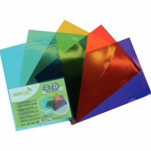 Sachet de 25 pochettes coin en polypropylène recyclable, coloris assortis