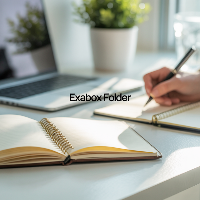 Boite de classement Exabox Scotten en carte lustrée, dos 60 mm, bleu – Image 2