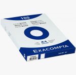 Boîte de 100 fiches bristol non perforées carte forte 205 g uni blanc 21 x 29,7 cm