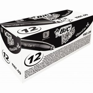 Set of 12 Visacolor 1161 Black Markers in a Box