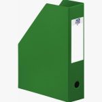 Green PVC Document Storage Box with 7 cm Spine and Angled Edge