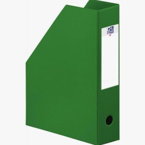 Green PVC Document Storage Box with 7 cm Spine and Angled Edge
