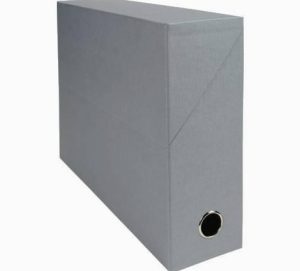 90mm Grey Canvas Spine Transfer File Box