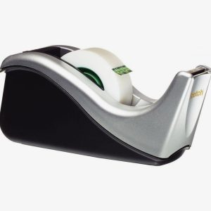 Dévidoir de bureau C60 argent avec 1 rouleau de Scotch Magic