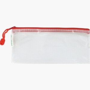 Pochette à zip chéquier paysage rouge