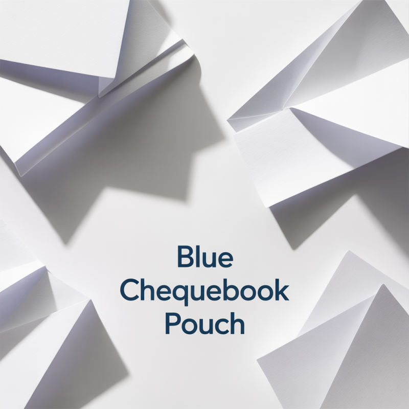 Pochette à zip chéquier paysage bleu – Image 2