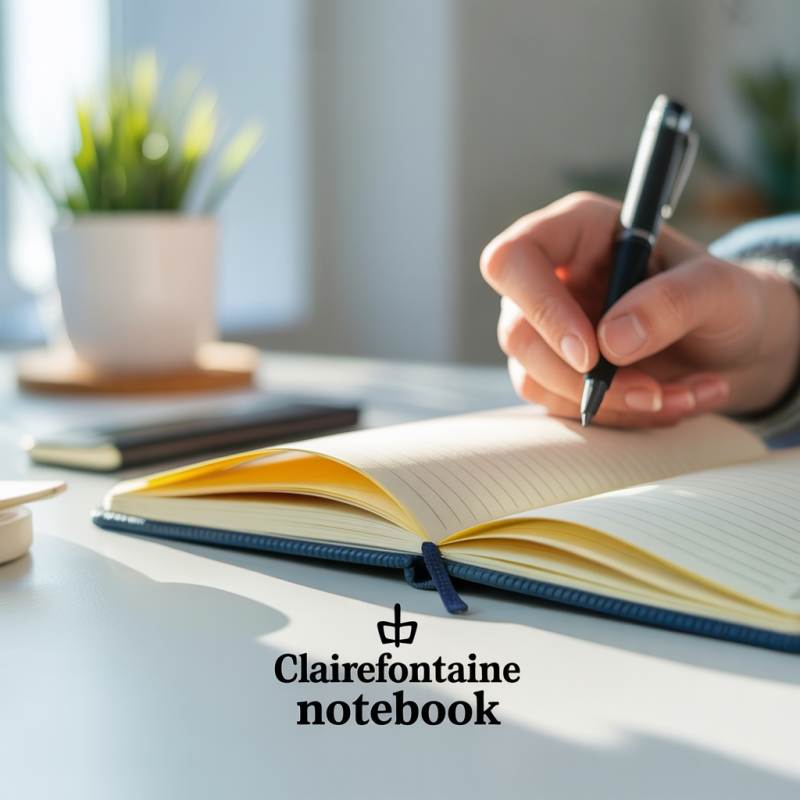 Clairefontaine Polypro Stapled Notebook 24x32cm 96 Sheets Seyès Ruled Purple – Image 2