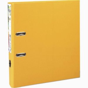 Classeur à levier en plastique PREM'TOUCH format A4 maxi dos 8 cm jaune