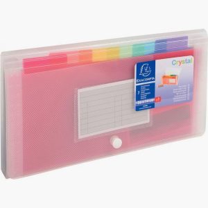 Trieur pocket 14x26 cm en polypropylène Crystal, 7 compartiments