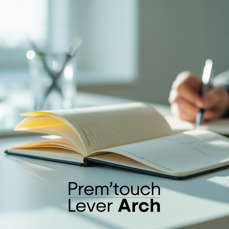 Classeur à levier en plastique PREM'TOUCH format A4 maxi dos 8 cm vert moyen – Image 5