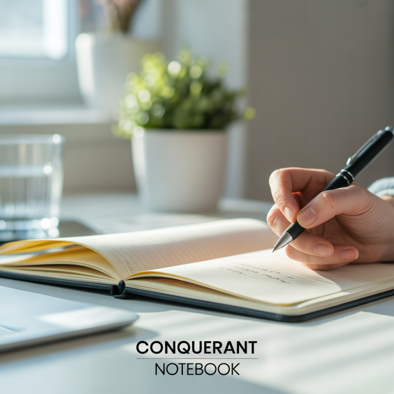 Assorted Colors Notebook Conquerant, 96 Sheets, A4 Size 21 x 29.7 cm, 70 gsm, Seyès Ruled – Image 4
