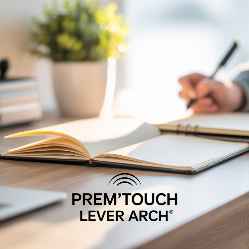 PREM'TOUCH Plastic Lever Arch File, Maxi A4 Size, 5 cm Spine, Light Blue – Image 2