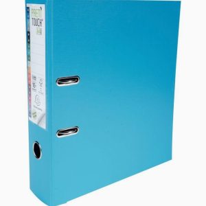 PREM'TOUCH Plastic Lever Arch File, Maxi A4 Size, 5 cm Spine, Light Blue