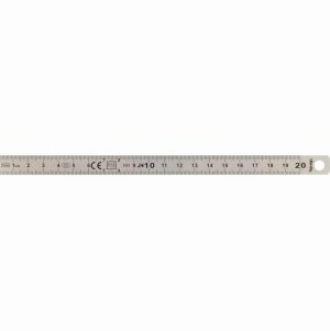 Stainless Steel Double-Sided Ruler 20 cm