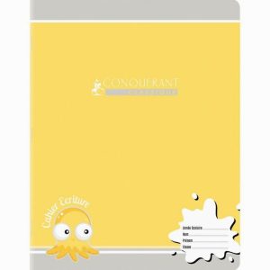 Cahier d'écriture coloris assortis Conquerant 32 pages 90g 17 x 22 cm Double ligne 3 mm IV