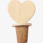 Set of 6 heart-shaped cork stoppers