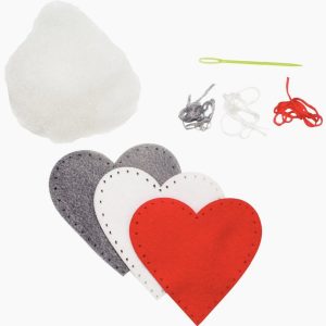 Pack de 30 cœurs en feutrine à coudre
