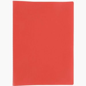 Protège-documents couverture souple en polypropylène 20 vues, rouge